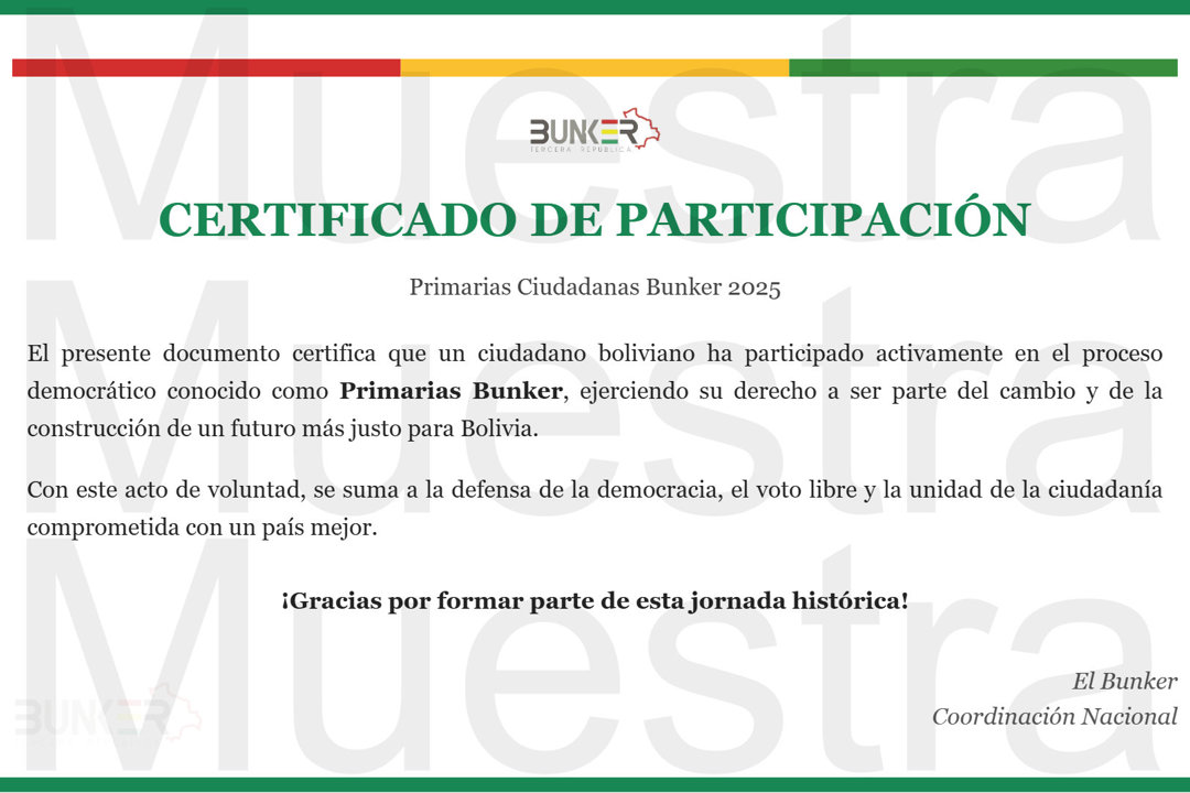 Certificado Muestra